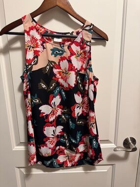 Cabi Sleeveless Top in Black and Blush